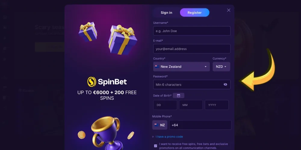 spinbet verification